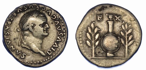 VESPASIANO, 69-79. Restituzione di Tito. Denario, anni 80-81. Roma.  - Asta Numismatica - Associazione Nazionale - Case d'Asta italiane