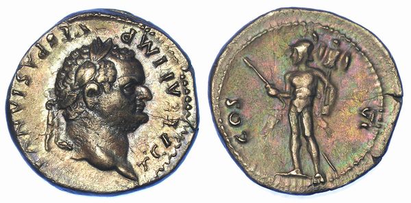 TITO (Cesare), 69-79. Denario, anni 77-78. Roma.  - Asta Numismatica - Associazione Nazionale - Case d'Asta italiane