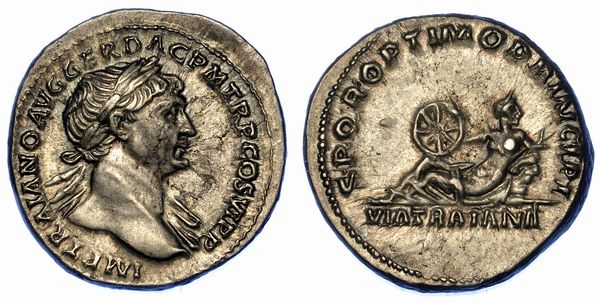 TRAIANO, 98-117. Denario, anni 112-113.  - Asta Numismatica - Associazione Nazionale - Case d'Asta italiane