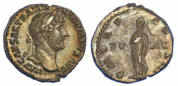 ADRIANO, 117-138. Denario, anni 119-122. Roma.  - Asta Numismatica - Associazione Nazionale - Case d'Asta italiane