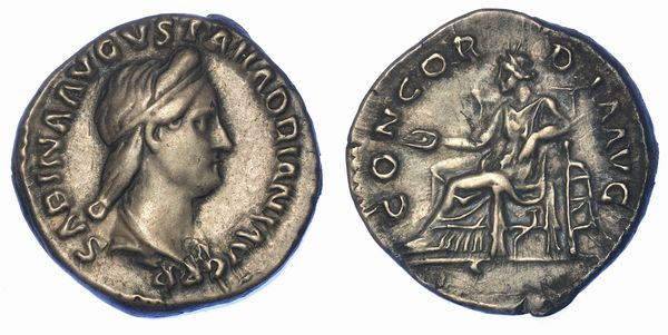 SABINA (moglie di Adriano). Denario, anni 128-136.  - Asta Numismatica - Associazione Nazionale - Case d'Asta italiane