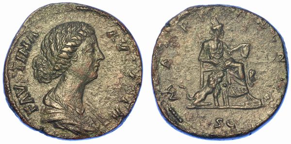 FAUSTINA II, (figlia di Antonino Pio e moglie di Marco Aurelio). Sesterzio, anni 161-176.  - Asta Numismatica - Associazione Nazionale - Case d'Asta italiane