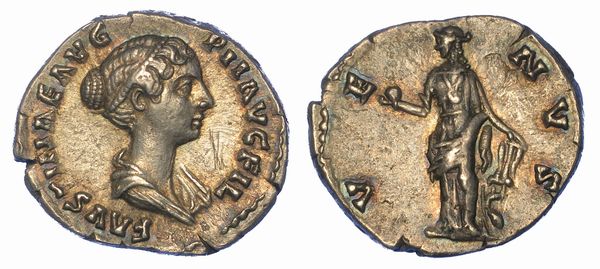 FAUSTINA II, (figlia di Antonino Pio e moglie di Marco Aurelio). Denario, anni 152-153.  - Asta Numismatica - Associazione Nazionale - Case d'Asta italiane