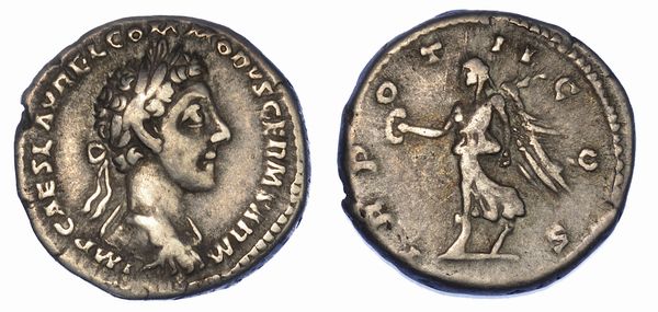 COMMODO (Cesare), 166-177. Denario, anno 177. Roma.  - Asta Numismatica - Associazione Nazionale - Case d'Asta italiane