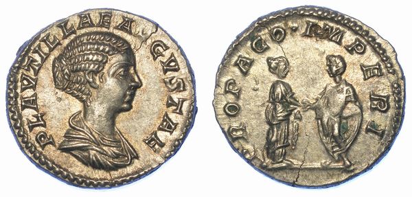 PLAUTILLA (Moglie di Caracalla), 202-205. Denario, anni 202-205.  - Asta Numismatica - Associazione Nazionale - Case d'Asta italiane