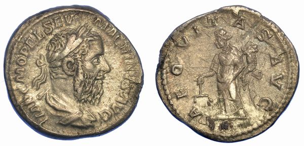 MACRINO, 217-218. Denario, anni 217-218. Roma.  - Asta Numismatica - Associazione Nazionale - Case d'Asta italiane