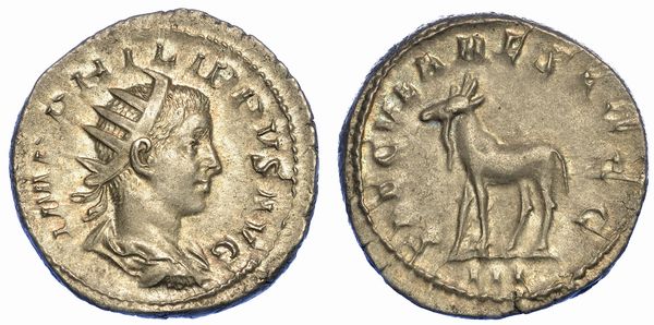 FILIPPO II, 247-249. Antoniniano, anno 248. Roma.  - Asta Numismatica - Associazione Nazionale - Case d'Asta italiane