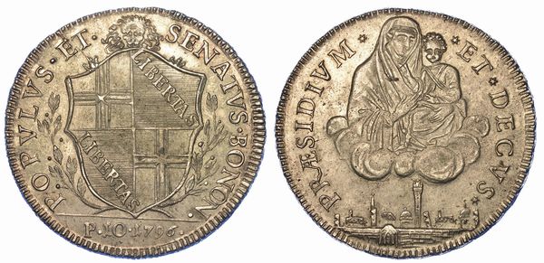 BOLOGNA. GOVERNO POPOLARE, 1796-1797. Scudo da 10 Paoli 1796.  - Asta Numismatica - Associazione Nazionale - Case d'Asta italiane