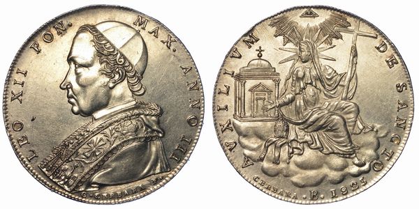 BOLOGNA. LEONE XII, 1823-1829. Scudo 1825/A. III.  - Asta Numismatica - Associazione Nazionale - Case d'Asta italiane