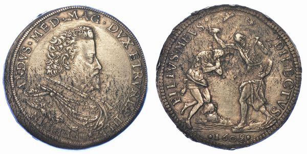 FIRENZE. FERDINANDO I DE' MEDICI, 1587-1608. Piastra 1609.  - Asta Numismatica - Associazione Nazionale - Case d'Asta italiane