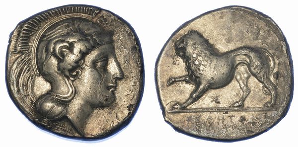 LUCANIA - VELIA. Nomos, 334-330 a.C.  - Asta Numismatica - Associazione Nazionale - Case d'Asta italiane