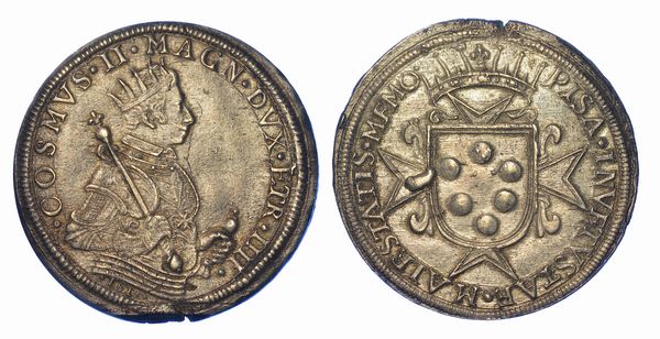 PISA. COSIMO II DE MEDICI, 1608-1620. Tallero 1619.  - Asta Numismatica - Associazione Nazionale - Case d'Asta italiane