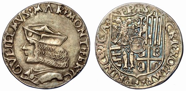 CASALE. GUGLIELMO II PALEOLOGO, 1494-1518. Testone.  - Asta Numismatica - Associazione Nazionale - Case d'Asta italiane