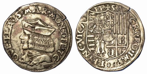 CASALE. GUGLIELMO II PALEOLOGO, 1494-1518. Testone.  - Asta Numismatica - Associazione Nazionale - Case d'Asta italiane