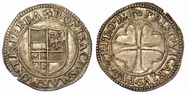 CASALE. BONIFACIO II PALEOLOGO, 1518-1530. Testone.  - Asta Numismatica - Associazione Nazionale - Case d'Asta italiane