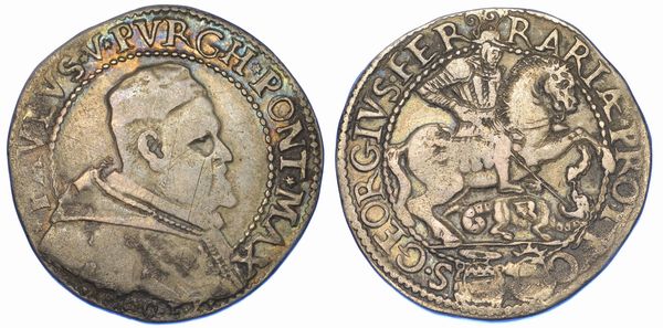 FERRARA. PAOLO V, 1605-1621. Testone 1620.  - Asta Numismatica - Associazione Nazionale - Case d'Asta italiane