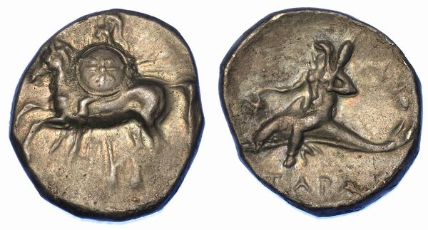 CALABRIA - TARANTO. Nomos, 280-272 a.C.  - Asta Numismatica - Associazione Nazionale - Case d'Asta italiane