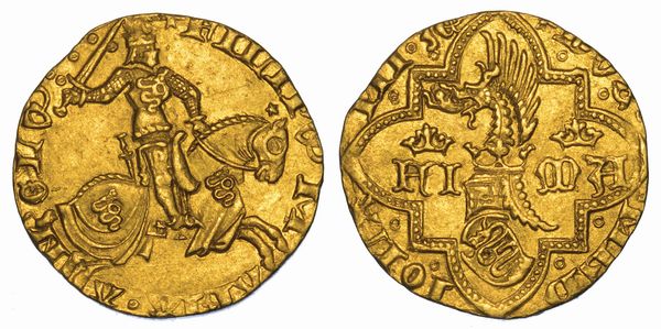 MILANO. FILIPPO MARIA VISCONTI 1412-1447. Fiorino o ducato.  - Asta Numismatica - Associazione Nazionale - Case d'Asta italiane