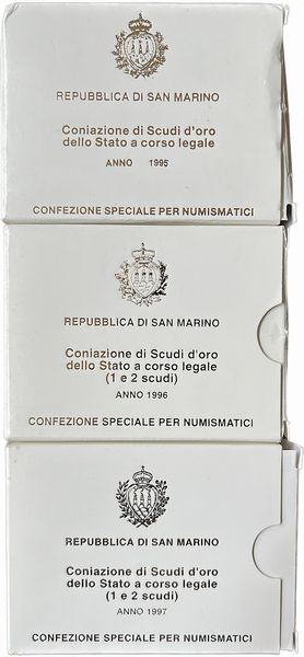 SAN MARINO. Lotto di tre astucci.  - Asta Numismatica - Associazione Nazionale - Case d'Asta italiane
