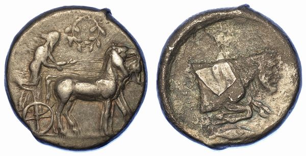 SICILIA - GELA. Tetradracma, anni 430-425 a.C.  - Asta Numismatica - Associazione Nazionale - Case d'Asta italiane