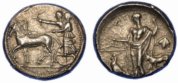 SICILIA - SELINUNTE. Tetradracma, anni 455-409 a.C.  - Asta Numismatica - Associazione Nazionale - Case d'Asta italiane