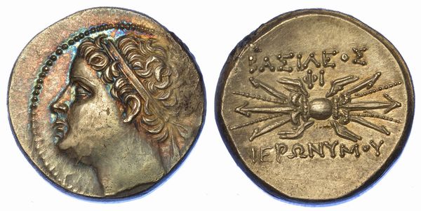 SICILIA - SIRACUSA. 10 litre, 215-214 a.C. (sotto la tirannide di Hieronymus).  - Asta Numismatica - Associazione Nazionale - Case d'Asta italiane