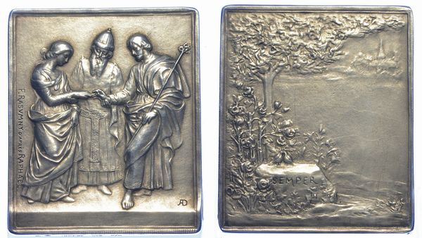 REGNO D'ITALIA. INIZIO XX SECOLO. Placca in argento s.d.  - Asta Numismatica - Associazione Nazionale - Case d'Asta italiane