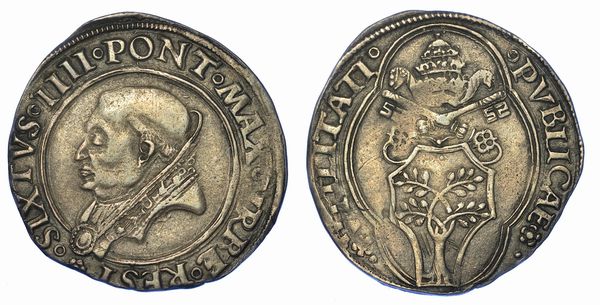 STATO PONTIFICIO. SISTO IV, 1471-1484. Grosso. Roma.  - Asta Numismatica - Associazione Nazionale - Case d'Asta italiane