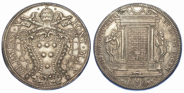 STATO PONTIFICIO. CLEMENTE X, 1670-1676. Piastra del Giubileo 1675.  - Asta Numismatica - Associazione Nazionale - Case d'Asta italiane