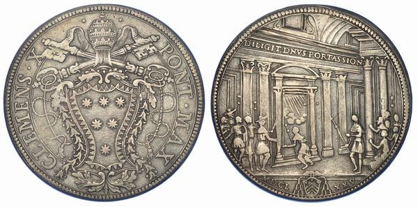 STATO PONTIFICIO. CLEMENTE X, 1670-1676. Piastra 1675 (Anno Santo).  - Asta Numismatica - Associazione Nazionale - Case d'Asta italiane