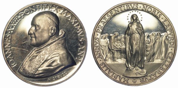 VATICANO. GIOVANNI XXIII, 1958-1963. Medaglia in argento A. I.  - Asta Numismatica - Associazione Nazionale - Case d'Asta italiane