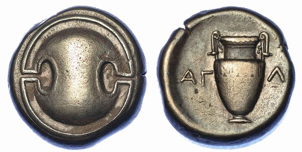 BEOTIA - TEBE. Statere, 379-338 a.C.  - Asta Numismatica - Associazione Nazionale - Case d'Asta italiane