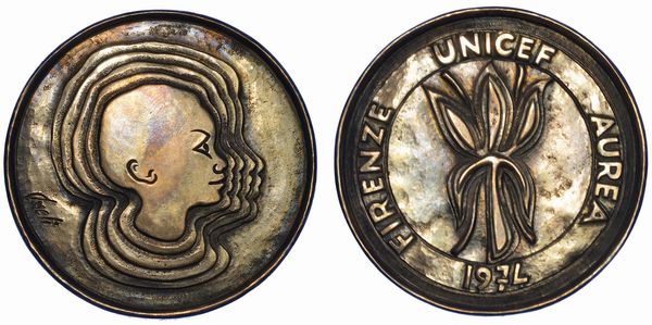 VARIE. UNICEF. Medaglia in argento 1974.  - Asta Numismatica - Associazione Nazionale - Case d'Asta italiane