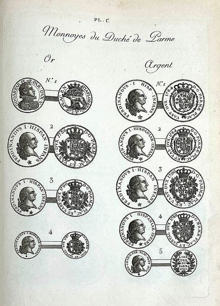 BONNEVILLE P. F. RAIT DES MONNAIES D'OR ET D'ARGENT, QUI CIRCULENT CHEZ LES DIFFERENS PEUPLES; EXAMINES SOUS LES RAPPORTS DU POIDS, DU TITRE ET DE LA VALEUR RELLE, AVEC LEURS DIVERSES EMPREINTES.  - Asta Numismatica - Associazione Nazionale - Case d'Asta italiane