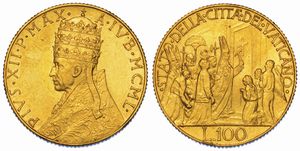 VATICANO. PIO XII, 1939-1958. Lotto di cinque monete.  - Asta Numismatica - Associazione Nazionale - Case d'Asta italiane