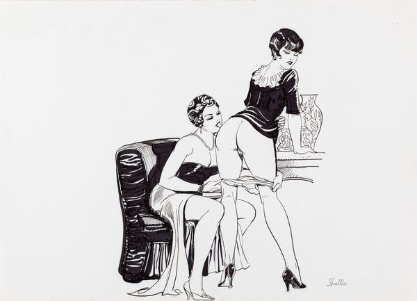 Leone Frollo : Il club di madame  - Asta Leone Frollo: maestro dell'erotismo  - Associazione Nazionale - Case d'Asta italiane