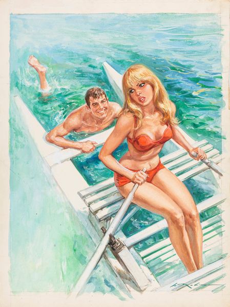 Walter Molino : Divi in Riviera  - Asta Leone Frollo: maestro dell'erotismo  - Associazione Nazionale - Case d'Asta italiane