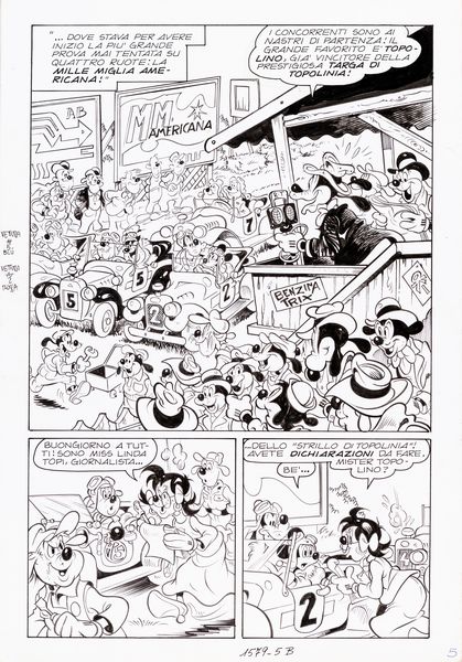 Sergio Asteriti : Topolino e la corsa del secolo  - Asta Leone Frollo: maestro dell'erotismo  - Associazione Nazionale - Case d'Asta italiane