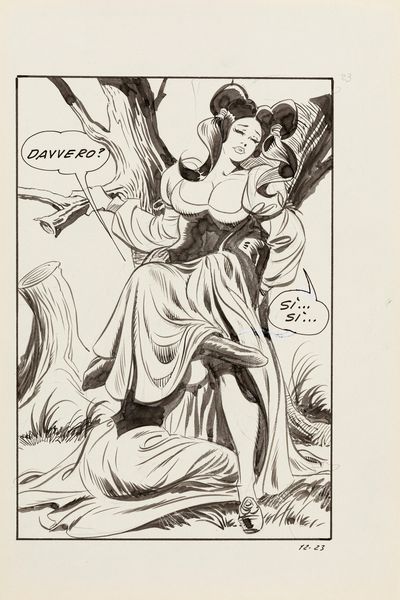 Leone Frollo : Biancaneve - La punizione di Naga  - Asta Leone Frollo: maestro dell'erotismo  - Associazione Nazionale - Case d'Asta italiane