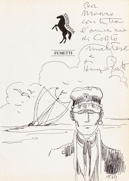 Hugo Pratt : Corto Maltese - Sogno di un mattino di mezzo inverno  - Asta Leone Frollo: maestro dell'erotismo  - Associazione Nazionale - Case d'Asta italiane