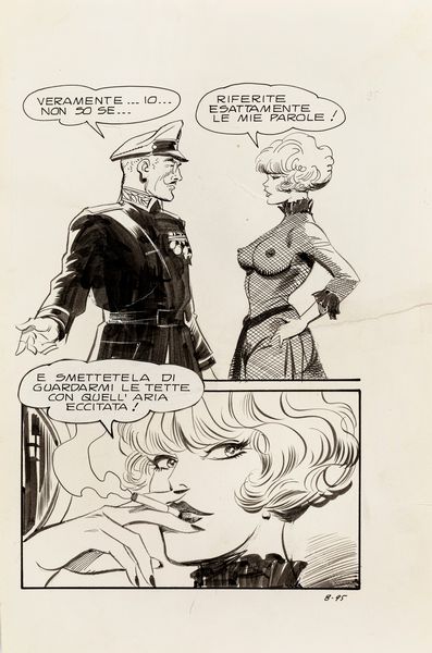 Leone Frollo : Naga - 2.824.321 spermatozoi  - Asta Leone Frollo: maestro dell'erotismo  - Associazione Nazionale - Case d'Asta italiane