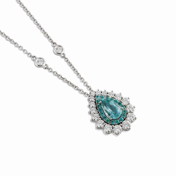 COLLANA CON TORMALINA PARAIBA E DIAMANTI  - Asta Gioielli - Associazione Nazionale - Case d'Asta italiane