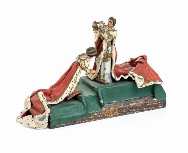 Raffigurazione in metallo policromo di Napoleone che incorona Giuseppina  - Asta Militaria, Ordini cavallereschi, Napoleonica - Associazione Nazionale - Case d'Asta italiane