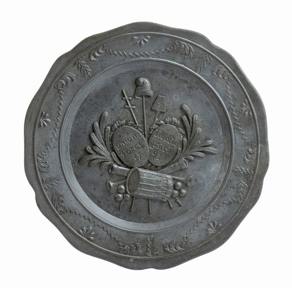Placca in peltro commemorante la costituzione del 1791  - Asta Militaria, Ordini cavallereschi, Napoleonica - Associazione Nazionale - Case d'Asta italiane