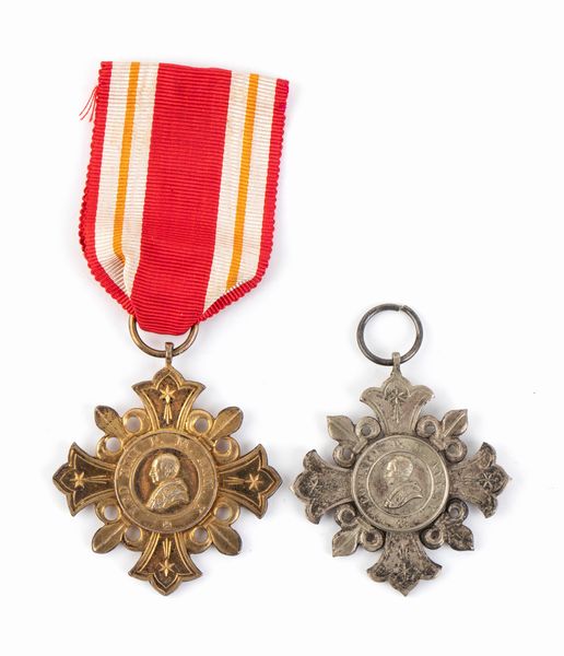 Due medaglie di benemerenza Stato Citt del Vaticano  - Asta Militaria, Ordini cavallereschi, Napoleonica - Associazione Nazionale - Case d'Asta italiane