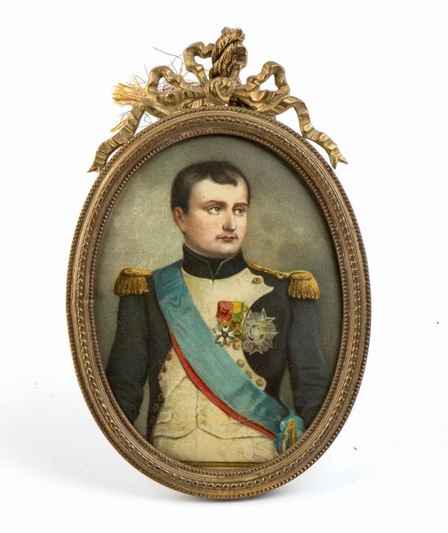 Miniatura ovale con cornice in bronzo e ritratto di Napoleone  - Asta Militaria, Ordini cavallereschi, Napoleonica - Associazione Nazionale - Case d'Asta italiane