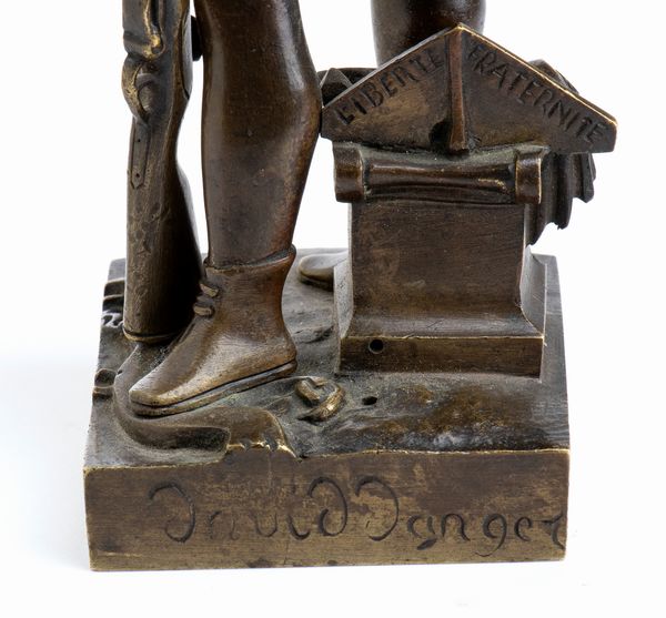 Scultura in bronzo con rappresentazione della rivoluzione del 1830  - Asta Militaria, Ordini cavallereschi, Napoleonica - Associazione Nazionale - Case d'Asta italiane