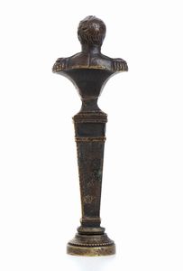 Sigillo in bronzo con busto di Napoleone  - Asta Militaria, Ordini cavallereschi, Napoleonica - Associazione Nazionale - Case d'Asta italiane