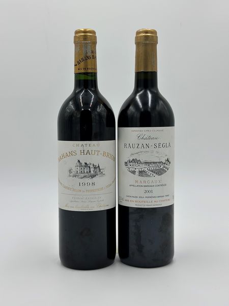 Chteau Bahans Haut Brion - Chteau Rauzan Segla, 1998-2001  - Asta Vini Rossi: grandi etichette d'Italia e Francia. Con una selezione di vini bianchi e champagne - Associazione Nazionale - Case d'Asta italiane