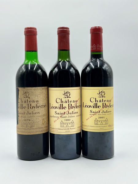 Chteau Leoville Poyferre, Saint Julien, 1979-1992-2001  - Asta Vini Rossi: grandi etichette d'Italia e Francia. Con una selezione di vini bianchi e champagne - Associazione Nazionale - Case d'Asta italiane